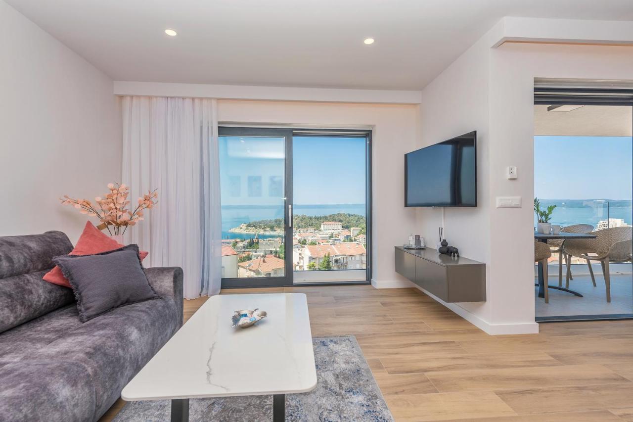 Luxury Adria Sea & City View Apartment マカルスカ エクステリア 写真