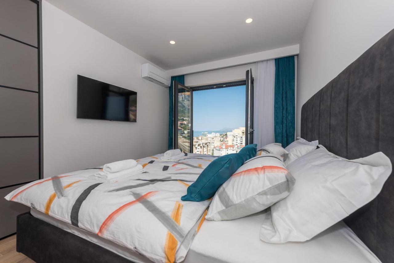 Luxury Adria Sea & City View Apartment マカルスカ エクステリア 写真