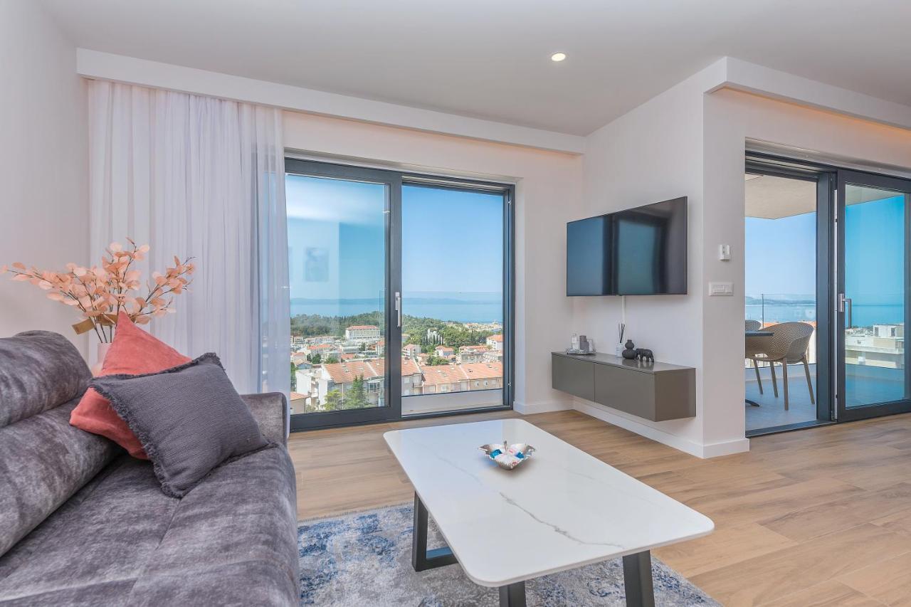 Luxury Adria Sea & City View Apartment マカルスカ エクステリア 写真